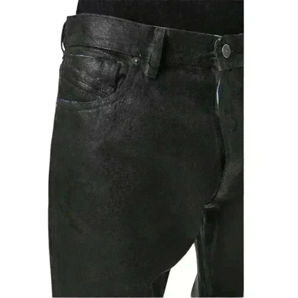 NWT Diesel 1995 D-Sark Straight Leg Jeans Mens Sz 33 Deep Black Grunge Punk Dad - Picture 3 of 3